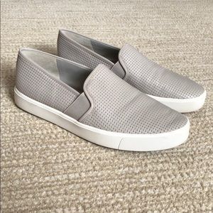 Vince Blair Perforated Leather Slip-Ons — Like New